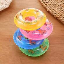 Assorted Colorful Mini Swimming Rings Toys For Turtles, Hamsters, Fish Tank Decor, Pet Swimming & Sunbathing Accessories, Random Styles - View 4