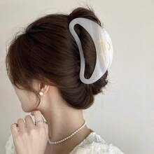 3 Stücke/1 Stück extra große schwarze, weiße, braune Kunststoff Haarspangen, modische vielseitige hochwertige elegante minimalistische einfarbige Haarspangen, geeignet für täglich, Lässig, Party, Arbeit, Strand, Dutt, Pferdeschwanz, Gesichtwaschen, Make-up, Outfit-Kombinationen, Sommer Haarzubehör - mehrfarbig - Übersicht 11