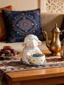 1pc Lamb Incense Burner, Creative Design, Cute Cartoon Style, Decoration, Aromatherapy Ornament, Resin Craft, Suitable For Home Decoration, Fireplace, Living Room, Office, Hotel, Festival Decoration, Desktop Decoration, Bookcase, Nightstand, Ideal Gift & Festival Ornament - Incense Burner - View 6
