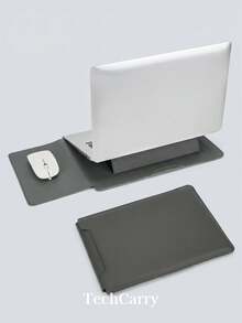Túi đựng laptop đa năng bằng da PU, thảm lót bàn 2 trong 1, tấm lót chuột, hộp đựng máy tính xách tay di động, dụng cụ văn phòng phẩm. - Xem 6