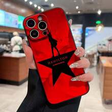 Funda Estrellas para iPhone Hamilton Musical Star, compatible con los modelos 12, 13, 14, 15 Pro, 14 Plus, 15, 16 Pro Max, 17, 17 Pro, 17 Pro Max y 17 Air. Fabricada en material TPU, antideslizante y resistente a caídas, con bordes rectos clásicos y un acabado ligeramente mate. Es un excelente regalo para usted, su familia, amigos y seres queridos. - Color 1 - Ver 2