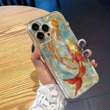 Two Koi Fish Pattern Space-Grade Drop-Proof Phone Case, Suitable for  17/16/15/14/13/12/11/X/XS/XS MAX/ProMax/Air/Plus and  Galaxy S Series. Provides Full Protection, Full Coverage, and Precise Fit. A Creatively  Case That Combines Style - Transparent - Übersicht 1