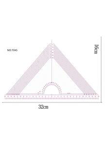 PIN 1 Set Professional Sewing Ruler Kit - L-Shaped Ruler, Comma Ruler, Triangle Ruler, French Curve Ruler And 90 Degree Ruler, For Accurate Garment Pattern Making And Clothing Design - Multicolor - View 13