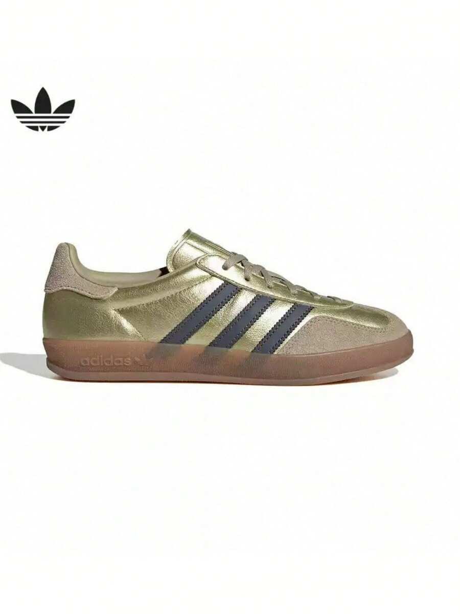 Adidas 三葉草女鞋新款GAZELLE德訓鞋運動休閒板鞋 - 綠色/褐色 - 查看 1