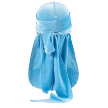 ZTZI Unisex Solid Color Velvet Durag, Soft Smooth Durag With Long Ties, Fashion Headwear For Daily Use,Festival,Travel - LA4803 - View 13
