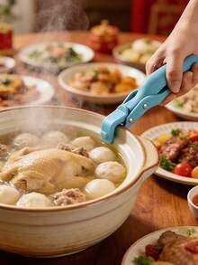 2 chiếc kẹp nhà bếp chịu nhiệt, kẹp nướng, miếng lót nồi, kẹp nấu ăn chống trượt, thích hợp cho lò nướng, lò vi sóng, nồi áp suất, nồi hấp, dụng cụ nhà bếp và phòng ăn thiết yếu - Nhiều màu - Xem 5