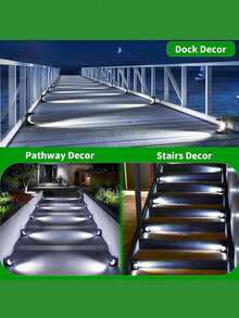 1pc Upgraded Solar Stair Light, Solar Wall Light, Solar Step Light, Deck Post Light, Solar Outdoor Stair, Step, Patio And Pathway Decorative Light - Solar Staircase Lights - View 5