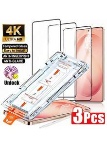 Gorilla Hero 3pcs, High-Definition Tempered Glass Screen Protector, High Hardness Scratch-Resistant And Anti-Drop, Oleophobic Surface Anti-Fingerprint, Waterproof And Easy To Clean, Tight Fit No Edge Lifting, Comes With One-Click Positioning Installation Kit, Easy For Beginners To Apply, High Transparency And High Definition Image Restoration, Suitable For Samsung Galaxy S26 Ultra/S26 Plus/S26/S25 Ultra/S25 Plus/S25/S25 Edge/S25FE/S24 Ultra/S24 Plus/S24/S24FE And Other Models. - Clear - View 17
