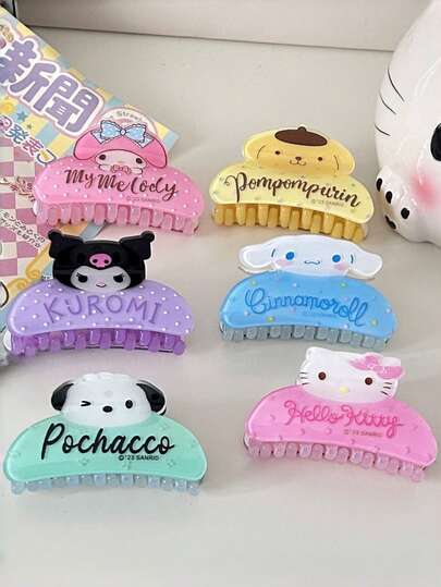 SANRIO 三丽鸥正品授权亚克力发夹 Hello Kitty Melody 可爱卡通发夹 时尚配饰，发饰 美发工具
