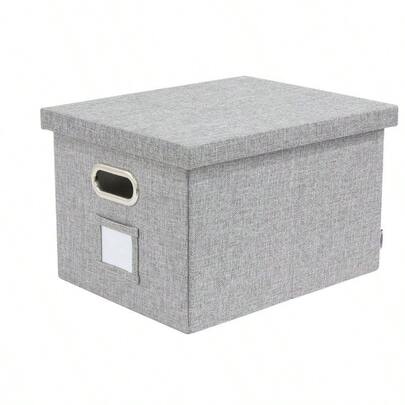 Box Collapsible Fabric Storage Box With Lid