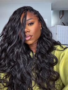 Y WIGS Miracle Knots Human Crochet Hair 150 Strands 14-20 Inch Natural Color Body Wave Pre-Separated 100% Remy Human Hair Lightweight, Durable Feather Crochet Hair For Soccer Games, Sports, Christmas, Daily And Holiday - Natural Black - View 11