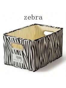1pc Cute Animal Pattern Drawer-Style Storage Box, Available In Cow/Leopard/Zebra/Giraffe Designs, Can Be Used To Store Clothes, Toys, Miscellaneous Items, Books, Etc., Suitable For Home, Kitchen, Desk, Living Room, Bathroom, Office, School And Other Locations, High-End Quality - Multicolor - View 10