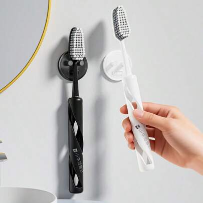 1 Bàn chải đánh răng lông siêu mềm, phù hợp cho người lớn, nam, nữ, các cặp đôi, lực đánh mạnh, đầu bàn chải lớn, cán dài, tiện lợi mang theo tại nhà và khi đi du lịch.