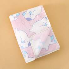 Yue Ye 1pc Cartoon Print Coral Fleece Fabric, Soft & Skin-Friendly, Absorbent, Multipurpose - Can Be Used As Towel, Wrap, Blanket For Home, Bathroom, Outdoor - Available In Multiple Colors - View 2