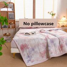 1pc Floral Pattern Quilt, Fresh Printed Lightweight Blanket, Machine Washable & Shrink-Resistant, Suitable For Air Conditioning, Home Bedroom & Student Dormitory Use - Baby Pink - View 4