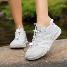 Men's Outdoor Shoes For Cross-Country Running, Hiking, Trekking, Plus Size, Spring & Summer - Light Grey - View 4