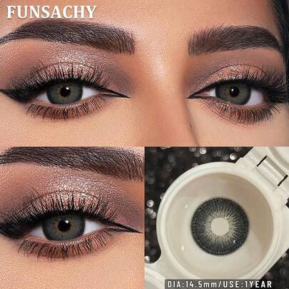 FUNSACHY 1 Pair For Eyes Black Natural Lens Beauty Pupils Softlens For Daily Wear Cosplay Yearly Cosmetic Brown Lenses