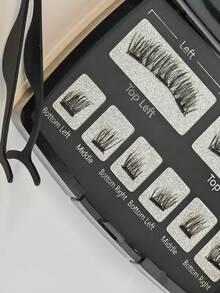 Pestañas magnéticas con relieve 3D, aspecto natural (sin necesidad de delineador), 3 grupos magnéticos con clips de doble reutilizables - Ver 1