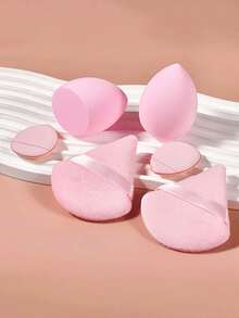 Bộ 6/4/2/1 miếng - Bộ mút trang điểm đa năng, mút trang điểm du lịch, bộ mút trang điểm hình tam giác, mút trang điểm mềm mại và bông xốp, bông phấn ngón tay, bông phấn khô và ướt, bao gồm (1 mút trang điểm hình giọt nước + 1 mút trang điểm góc cạnh + 2 bông phấn tam giác nhung + 2 bông phấn ngón cái), bông phấn tam giác mềm mại. - Nhiều màu - Xem 3