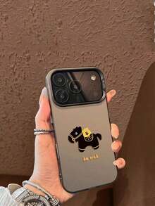 Funda para teléfono minimalista y moderna con diseño de pony y letras pintadas, adecuada para iPhone 11/12/13/15/16/17/17 Pro/17 Pro Max - 1 unidad - Ver 3
