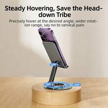 PHILIPS Adjustable Metal Tablet/IPad Stand, Foldable Slouchy Phone Holder For Live Streaming & Video Watching, Model DLK2311B/93 - Silver - View 1