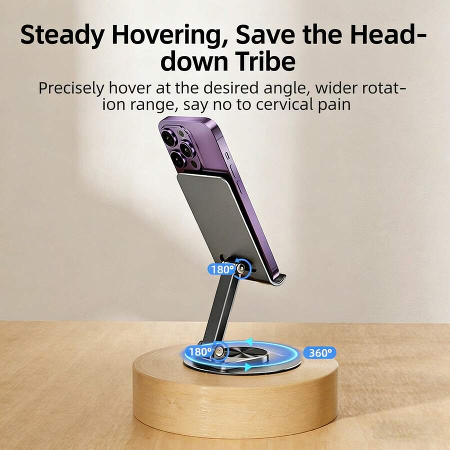 PHILIPS Adjustable Metal Tablet/IPad Stand, Foldable Slouchy Phone Holder For Live Streaming & Video Watching, Model DLK2311B/93 - Silver - View 1