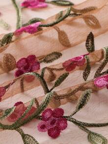 1pc Spring New Embroidered Women's Long Scarf, Shawl, Breathable & Skin-Friendly, Suitable For Travel, Photo Shooting, Daily Casual Wear,Beach,Holiday - Multicolor - View 10