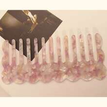 Acetate Geometric Hair Comb, Minimalist Korean Retro Cute Wavy Hair Brush Hair Styling Kit Hair Tool Kit - Multicolor - View 5