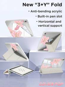 Ốp bảo vệ hình hoa ly, tương thích với iPad Air 4/5 10.9", 7/8/9 10.2", 10 2022 (10.9"), 11 (A16) 2025 (11"), Air 8 (M4) 2026 (11"), tích hợp khe cắm Apple Pencil, cũng tương thích với Samsung Galaxy Tab A9 11", Tab A9 8.7", kiểu dáng dễ thương, thích hợp làm quà tặng cho mùa tựu trường, ngày Valentine, năm mới. - Nhiều màu - Xem 6