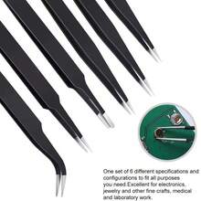 KLONKEE Diamond Tester Pen, Diamond Detector, 30X60X Jewelry Magnifier, 6pcs Anti-Static Stainless Steel Curved Tweezers Set (With Different Precision Upgrades), Professional Jeweler Gemstone Testing Instrument, High-Precision Diamond Tester Pen Designed For Jewelers, Gemstone Detector, Jewelry Testing Tool, Professional Diamond Picker Suitable For Beginners And Professionals - Multicolor - View 6