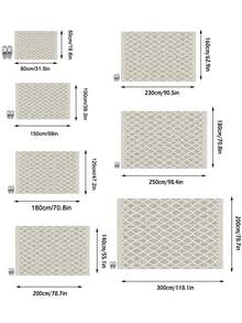 1pc Rug, Carpet, Area Rug, Doormat, Nordic Modern Minimalist INS Style - Classic Distressed Geometric Diamond Pattern, Outdoor Carpet For Entryway, Balcony, Hallway, Outdoor, Patio, Living Room, Soft Machine Washable Carpet Mat, Home Decor - Multicolor - View 4