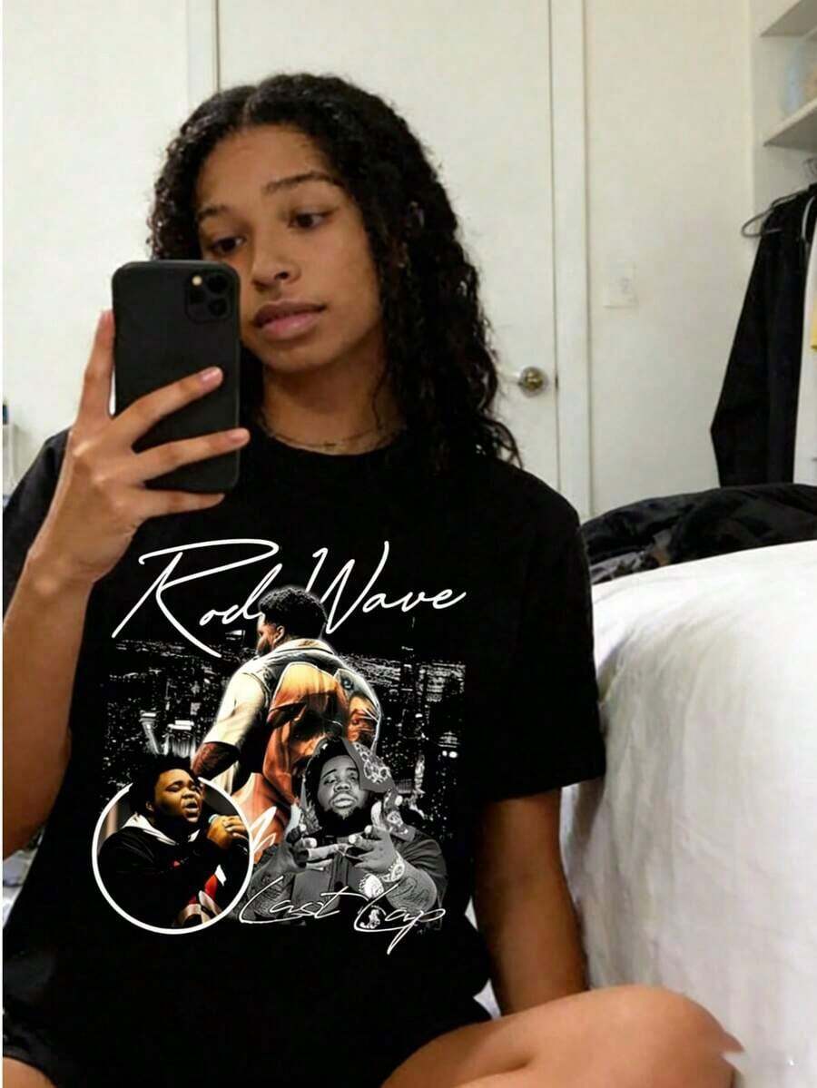 Collection Été 2026, T-shirt Rod Last Lap Tour 2026, T-shirt graphique vintage streetwear avec motif de rappeur, vêtements pour femmes grandes tailles, K-Pop, T-shirt graphique. Livraison gratuite, expédition sous 24 heures. - Noir - Voir 1