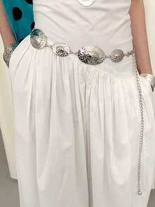 1pc Silver-Tone Alloy Material Vintage Waist Chain For Women - Silver - View 7