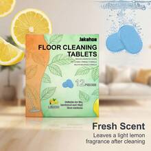 Floor Cleaning Tablets - Ceramic Tile & Hardwood Floor Cleaner, Removes Stains & Odors, Leaves A Clean & Shiny Finish, Deep Cleaning Effervescent Tablets For Various Floor Surfaces, Convenient Design - 固體 - 查看 6