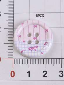 6/12pcs Colorful Striped Buttons, DIY Craft Materials For Clothing, Shoes, Socks, Suitable For Hollow Out Clogs, Hair Clips, Fridge Magnets, Phone Cases And Other DIY Accessories - A - View 20