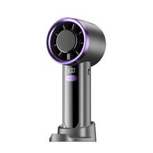 1pc Portable New Mini Handheld Turbo Fan 1200mAh Smart Digital Display Fan Long Battery Life - Multicolor - View 13
