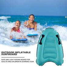 1 pieza Juguete inflable de playa y viaje, tabla de surf de Body con asa para tobogán de agua, juguete de juego de piscina de verano - Multicolor - Ver 4