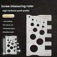 1pc 304 Stainless Steel Screw Measuring Tool, Screw And Bolt Caliper, Durable, Precise Threaded And Distance Measurement, Screw And Nut Gauge, M12 Precise Diameter Caliper, Suitable For All Year Round Use, Happytoday - Ruler - View 6