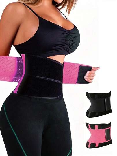 1pc 4-Strap Compression Waist Support Belt, Elastic Waist Support Unisex, Fitness & Running