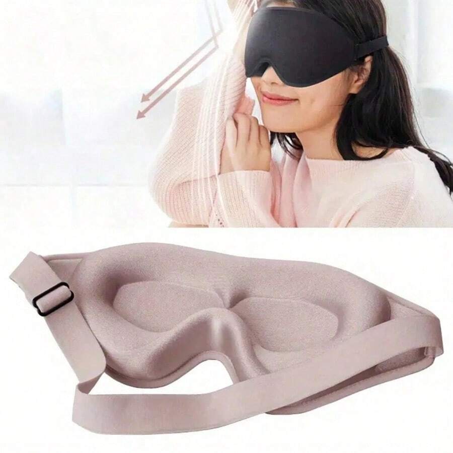 1 pieza Máscara de ojos 3D súper suave, 100% opaca, antifaz para dormir, máscara de ojos para dormir suave, ayuda para dormir, máscara de ojos para viajes y siestas, adecuada para todo tipo de piel - Perfecta para viajes y siestas (incluye tapones para los oídos), regalo ideal para Halloween y Navidad - Multicolor - Ver 1