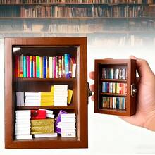 Anxiety Bookshelf & Dollhouse - Fidget Toy Adults 18+, Calming Mental With Miniature Books, Compact Portable Anxiety System, Accessory (Sturdy Aluminum Alloy, Brown) - Brown Bookshelf+Books - View 7