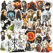 50-Piece Hobbit Movie And TV Series Sticker Set-Waterproof, Reusable, Durable Decals, Suitable For Notebooks, Cups, Suitcases, Computers, Etc.-Fantasy Adventure Design, Notebook Accessories | Fantasy Character Stickers | Durable Stickers - Multicolor - View 9