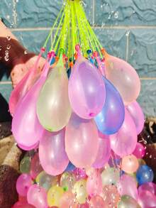 111/1332pcs Water Balloons Quick Fill Water For Pools, Fighting, Water Companions, Water Balloons For Outdoor Family, Friends, Backyard Summer Splash - Multicolor - View 3
