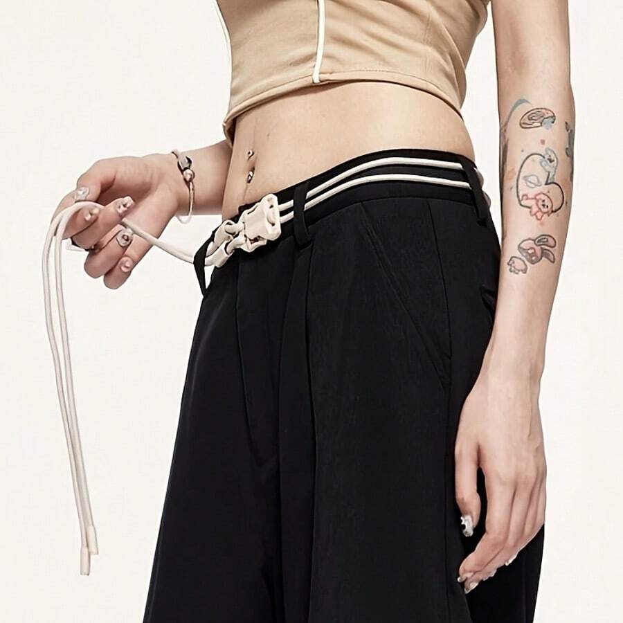 Thắt lưng khóa tối giản unisex, thiết kế độc đáo, dây thắt lưng bện kiểu dáng thường ngày dành cho quần. - Nhiều màu - Xem 1