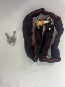1个高品质自行车锁,配有耐用钢缆和2把钥匙 - 适用于自行车、电动自行车、摩托车、踏板车、三轮车、轮椅、室内橱柜、围栏、高尔夫球车、行李和大型物品,专业防盗设计,耐用铝合金主体,具有优异的耐腐蚀性,易于使用。 - 鎖鏈自行車鎖套 - 查看 14
