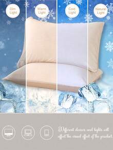 1/2pcs Cooling Textured Pillowcase Set - Includes 1 Or 2 Pillowcases (No Insert), Reversible, Cute Fresh Cottage Style, Lightweight & Breathable, Machine Washable,CoolingPillowcase ,CottageStyle ,BreathableBedding - Multicolor - View 4