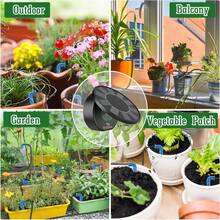 Solar Automatic Drip Irrigation System Kit, Auto Watering Kit For DIY Garden Watering System With 9 Timing Modes And Anti-Siphon Set,Indoor/Outdoor Garden, Balcony & Patio Irrigation System - A - View 7