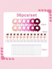 Set de 10 piezas de recuerdos de fiesta con tema de ballet, incluye 10 scrunchies para el cabello y 10 tarjetas de agradecimiento de ballet, adecuado para recitales de danza o fiestas de cumpleaños con tema de ballet - Multicolor - Ver 16