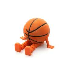 1pc Sports Ball Miniature Figurines (Football, Bowling Ball, Basketball, Rugby), Desk Decor, Office Room Ornament, Birthday/Holiday Gift, Hanging Decoration - Multicolor - View 9