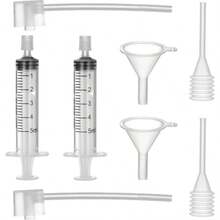 8 piezas Herramientas de recarga de perfume, juegos de transferencia de dispensador de perfume con bomba de recarga de plástico, embudo, cuentagotas suave, pequeños kits de herramientas para botellas de perfume recargables - inicial - Ver 1